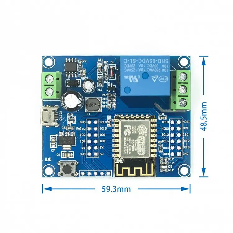 DC5-80V Power Supply ESP8266 WiFi Single-Channel Relay Module ESP-12F Development Board