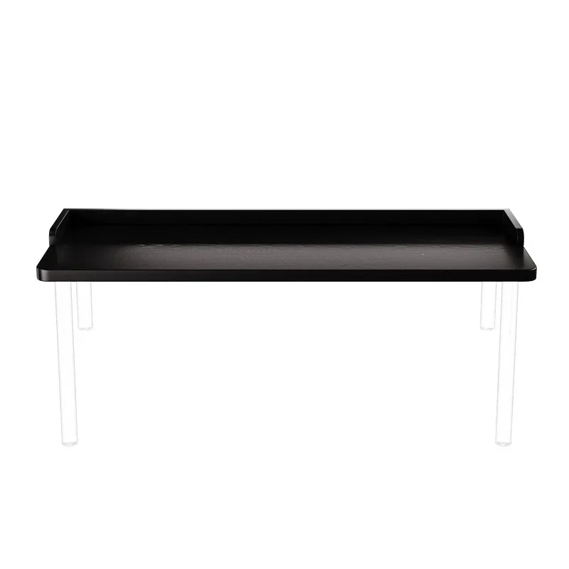 Solid wood suspended acrylic bedroom bay window table high and low foot children's desk black modern simple computer desk
