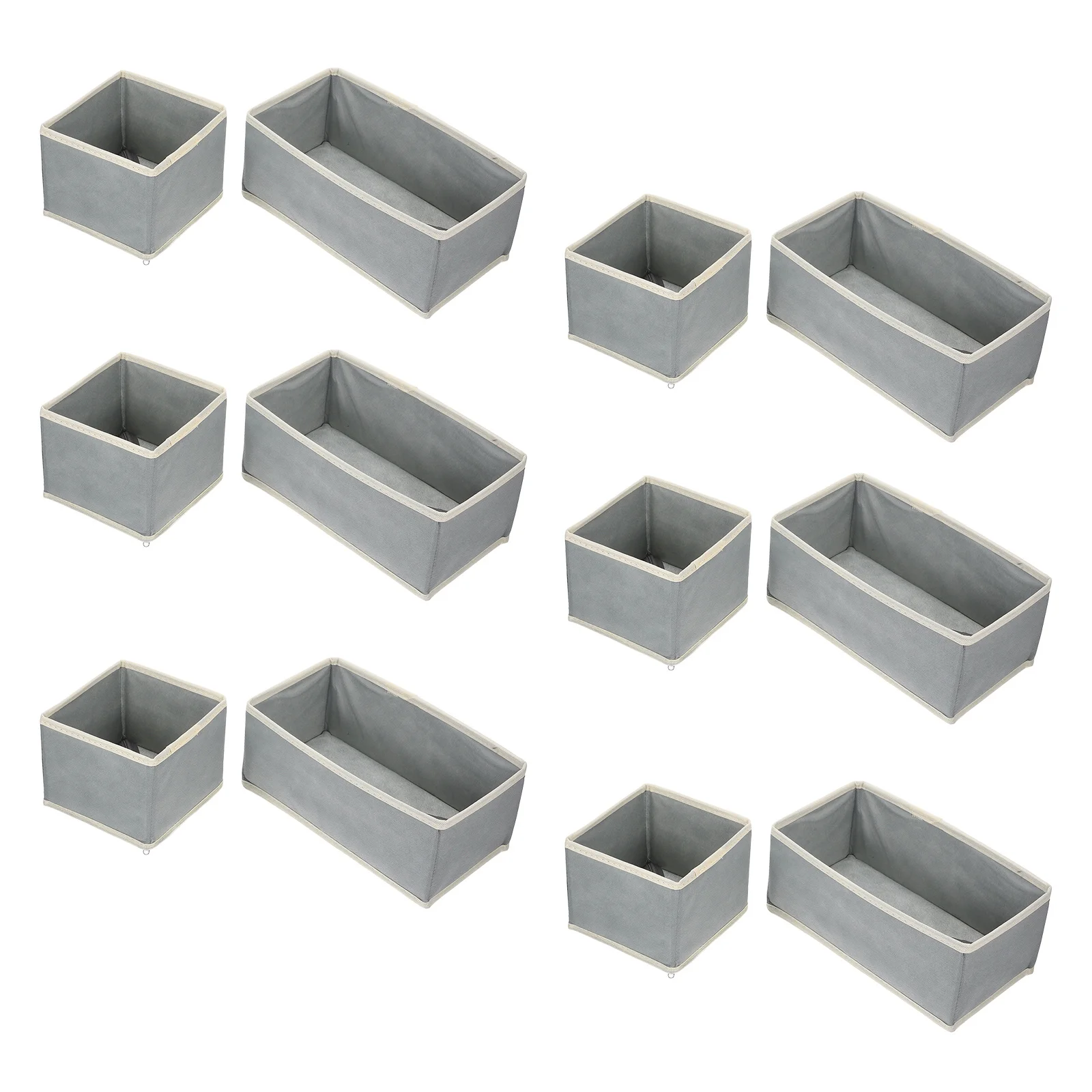 

12Pcs Foldable Storage Box Large Capacity Closet Organizer Fabric Bins for Clothes Underwear Lingerie Jeans Wardrobe Drawer