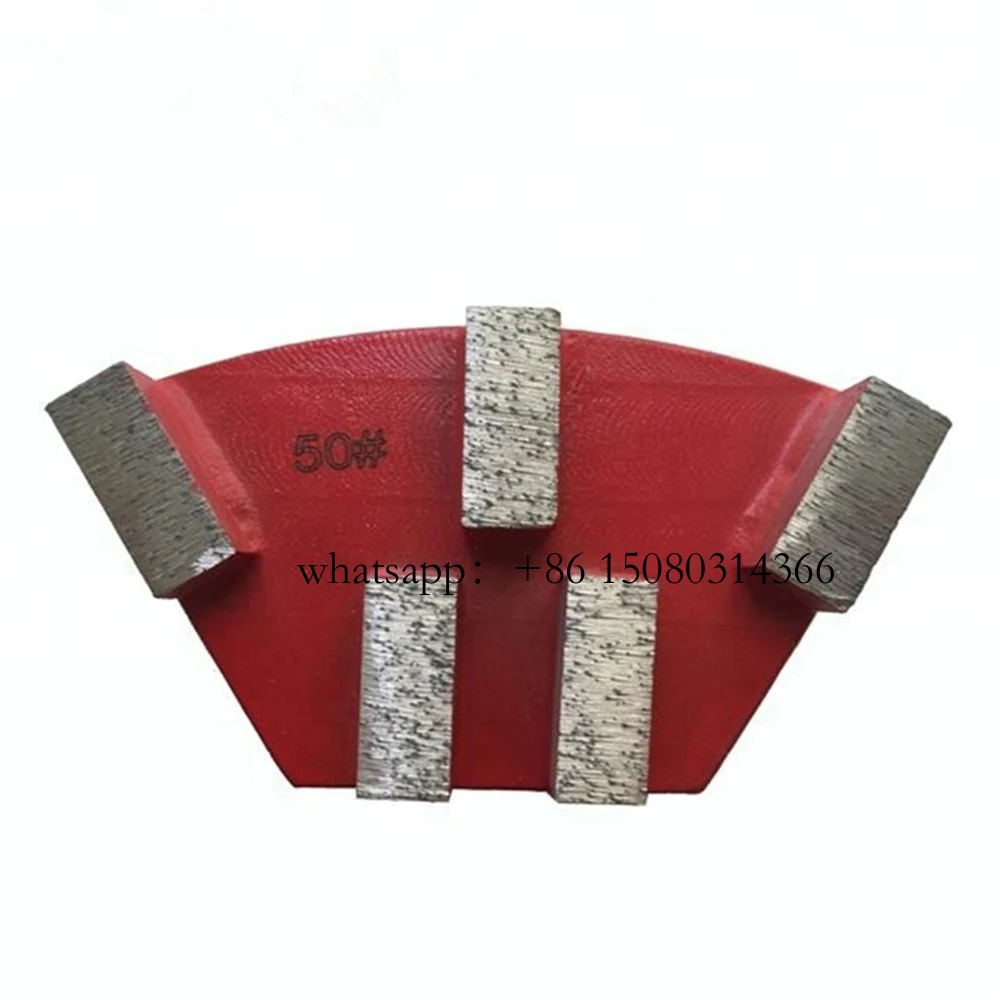 5-Segment Cassani Metal Bond Diamond Grinding Blocks for Concrete Stone Polishing - Pack of 9 Pads