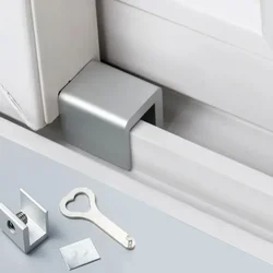 Move Window Child Safety Lock Sliding Windows Lock Security Sliding Sash Stopper Aluminum Alloy Door Lock Frame Security Lock