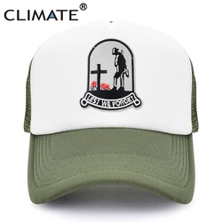 CLIMATE Lest We Forget Comrade Cap Do Not Foget Comrade Trucker Cap Fall In Battle Sacrifice Green Hat Cap Cool Summer Mesh Cap