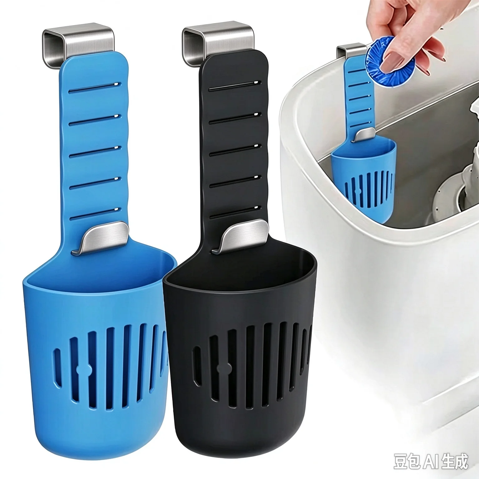 Silicone Toilet Tank Tablet Holder Versatile Toilet Bowl Hanging Cleaner and Deodorizer Hanger