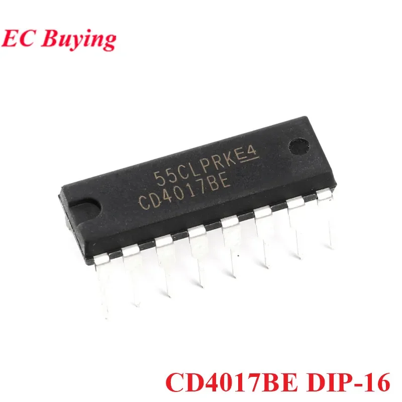 5pcs/1pc CD4017 CD4017B CD4017BE DIP-16 4017 DECADE COUNTER DIVIDER IC CMOS Logic Device Chip New Original