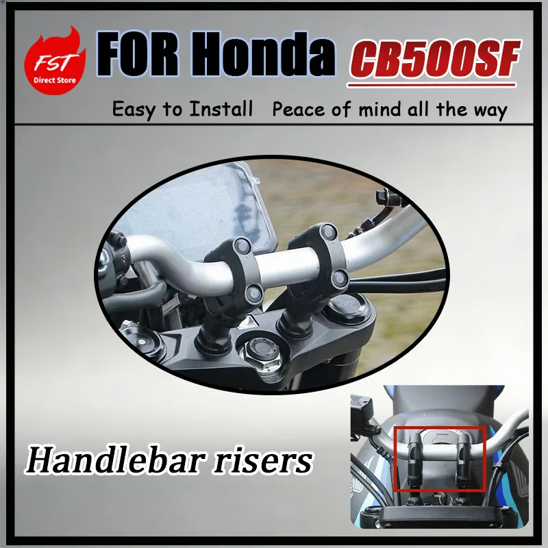For Honda CB500SF Super Four Handlebar Height-Increasing Rearward-Moving Clamp One-Piece Vibration-Resistant Design Easy Install