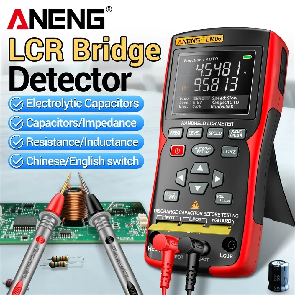 Digital Capacimeter Professiona Capacitance Meters ANENG LM06 LCR Tester Auto Capacitor Resistance Inductance Electrician Tools
