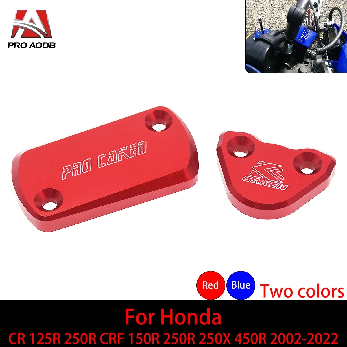 

CNC Front Rear Brake Fluid Reservoir Cover For HONDA CR 125R 250R CRF 150R 250R 250X 450R 450X 250RX 450RX 250F 450L 2002-2022