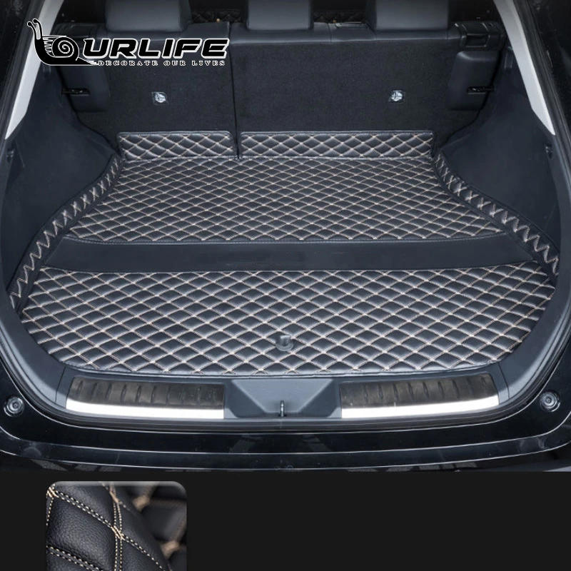 For Toyota Harrier Venza 2021 2022 Car Boot Mat Rear Trunk Liner Cargo Leather Floor Carpet Tray Protector Accessories Mats