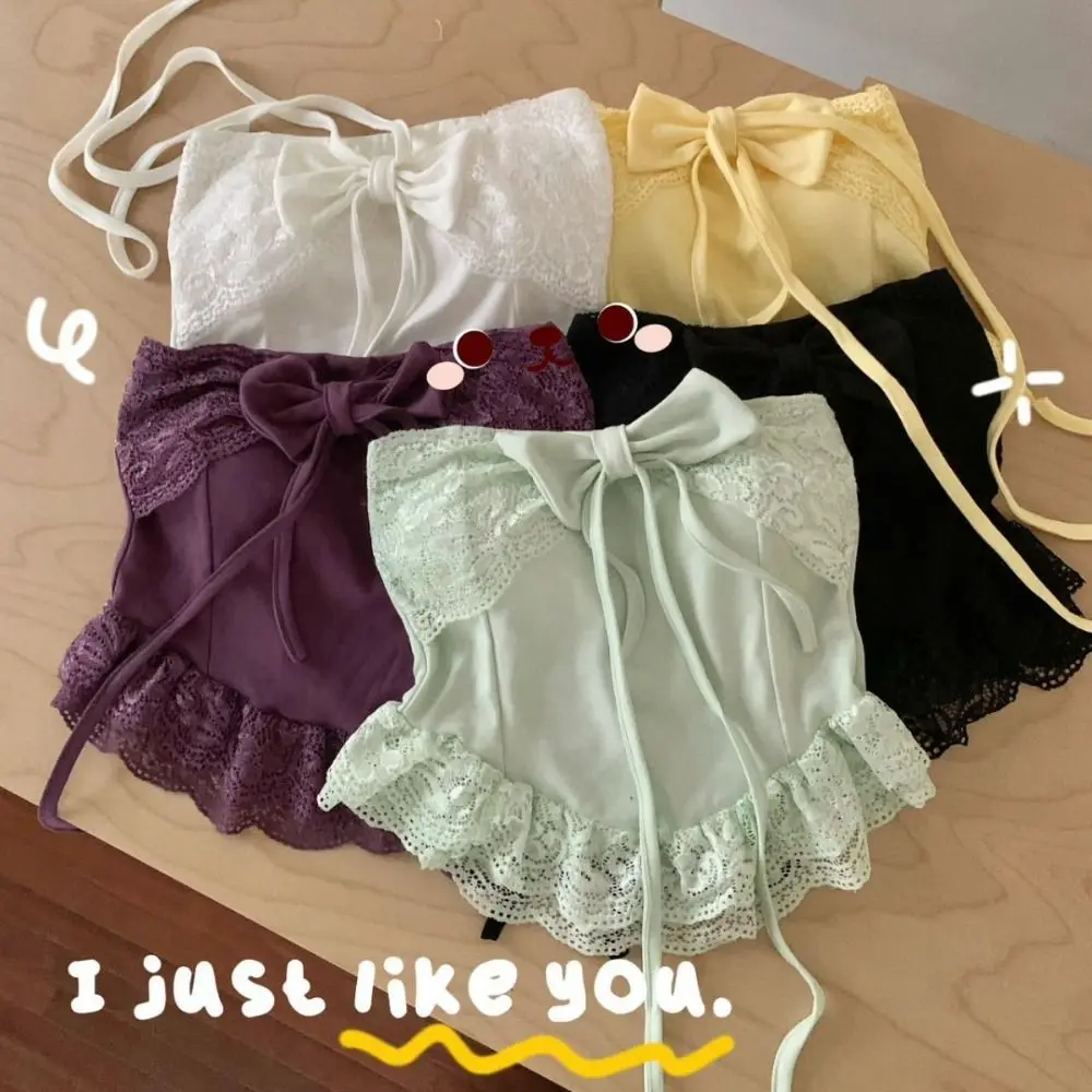 

Fashion Chic Halter Vest Tops Bowknot Sweet Sleeveless Crop Top Beauty Back Off Shoulder Tight Tube Tops Women Women