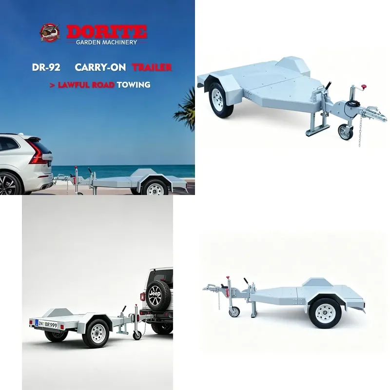 2026CE Maxpower European E-Mark Certified Motorized Carry-On Trailer for Forestry Use