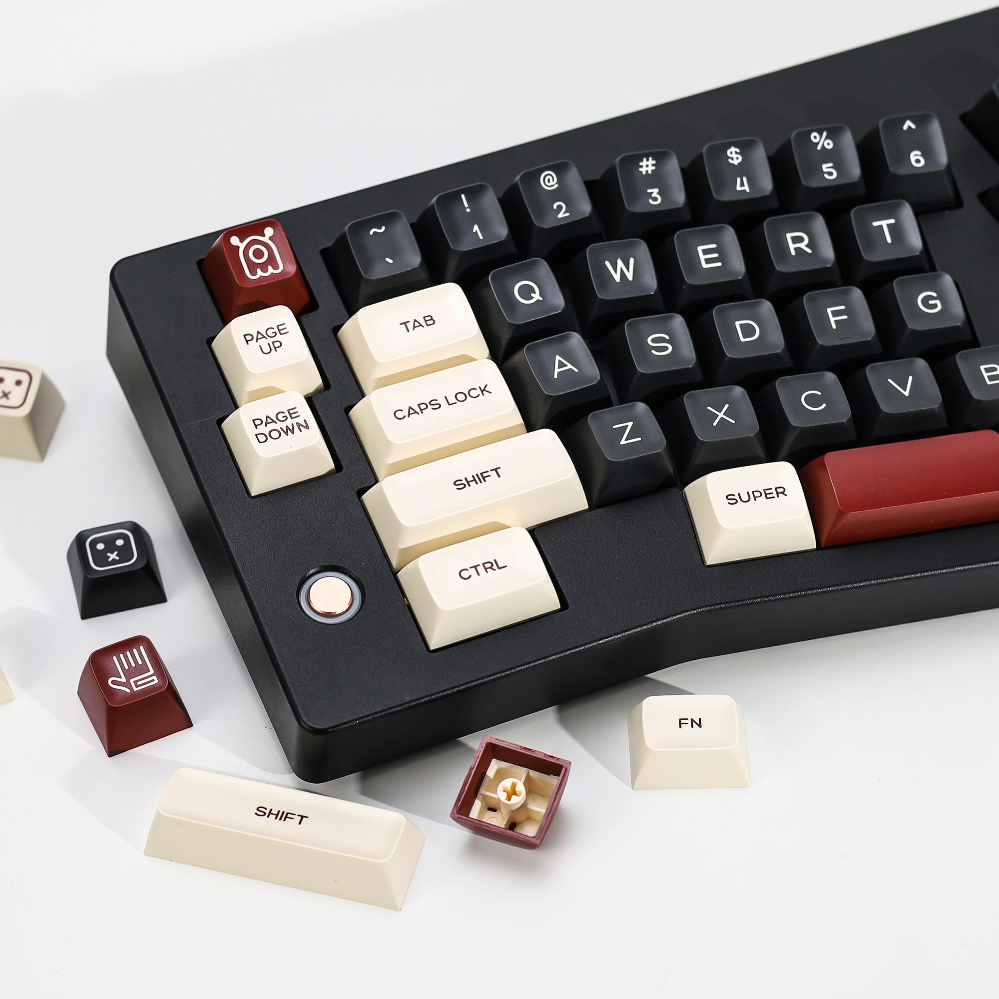 KBDiy 161 Keys Rome Keycaps PBT Keyboard Keycap Set Custom Retro Double Shot SA Profile ISO for MX Switches Custom 61% 60 75
