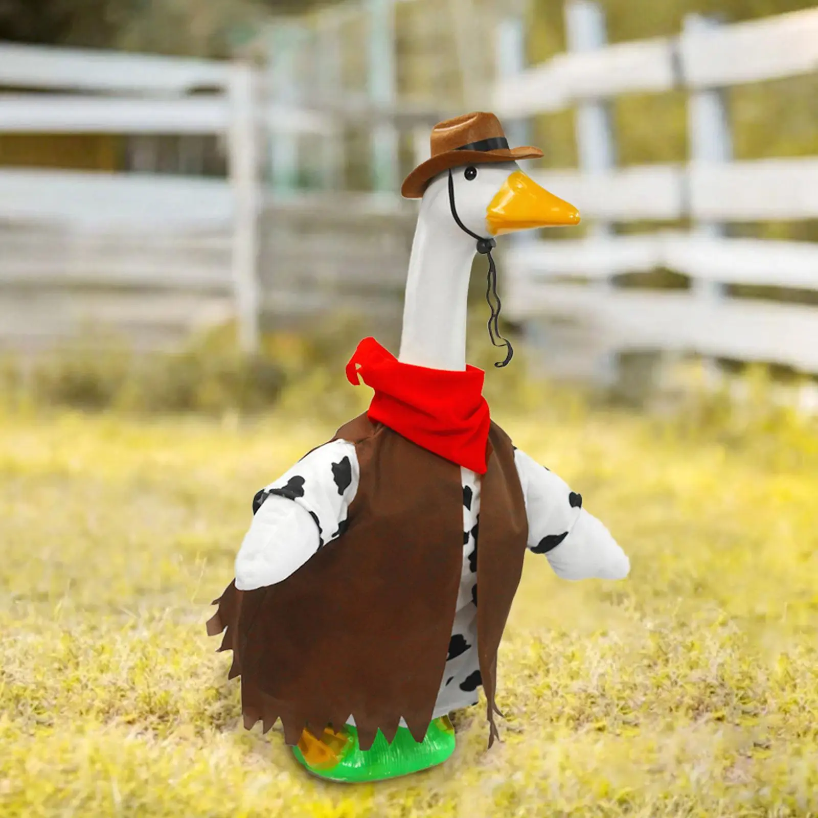 

Lawn Goose Outfit Goose Clothes Fits 23" Tall Statue with Hat Lovely Crafts Costume Decorative for Patios Party Home Festival