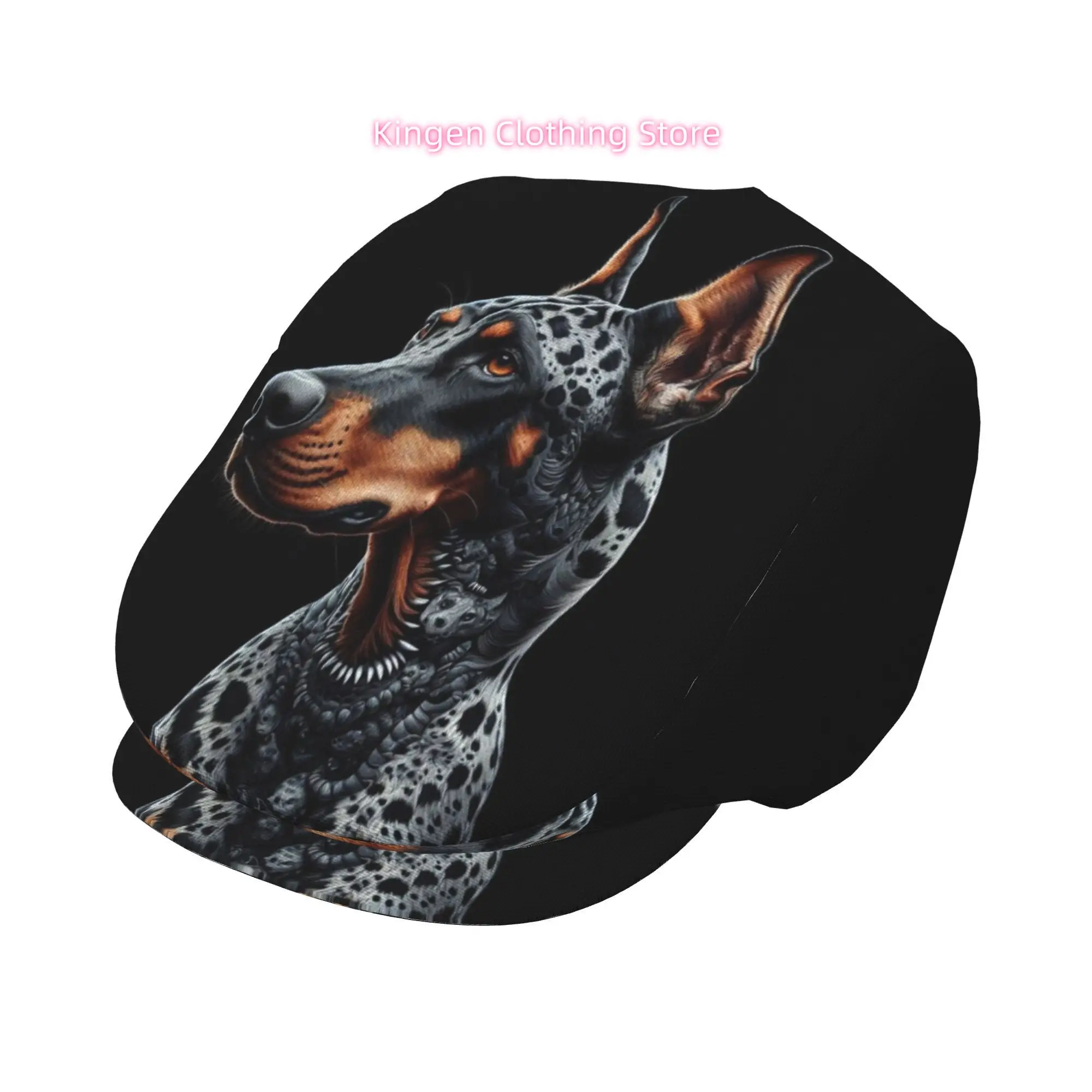 1pc Men's & Women's Doberman Spiked Collar All-Over Print Hat - Lightweight Cap Suitable for Teacher's Day, Back-to, Graduation,