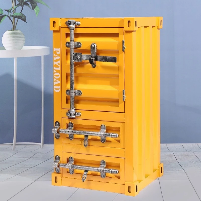 

Iron Storage Boxes Vintage Creative Drawer Storage Cabinet Drawer Type Organizer Box for Living Room Accessory Metal Container