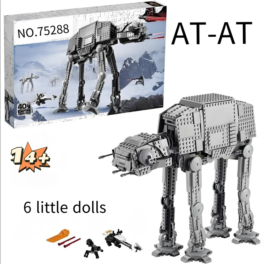 1267 pièces Star Interstellar Conflict Empire ATAT 75288 Snowtrooper Army Assault Motorized Walker Building Block Toy Birthday Gift
