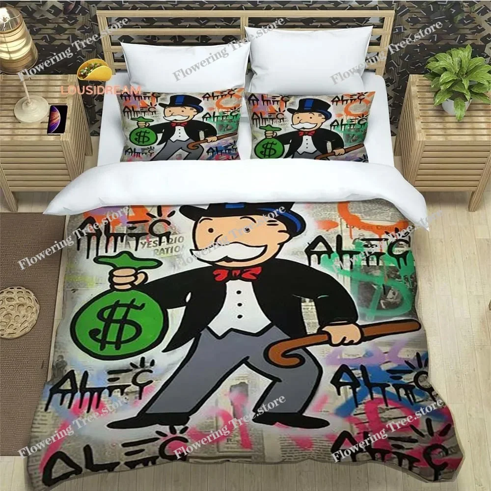Rich Uncle Pennybags Sheets Quilt Covers Bedding Dormitory Sheets Bedding Set Soft Warm Bedding Set