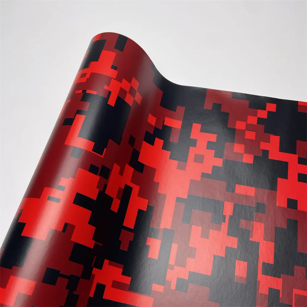 

Red Digital Camouflage Vinyl Wrap Film Self-Adhesive Roll Vehicle Car Accessories Motorcycle Decal Wrapping