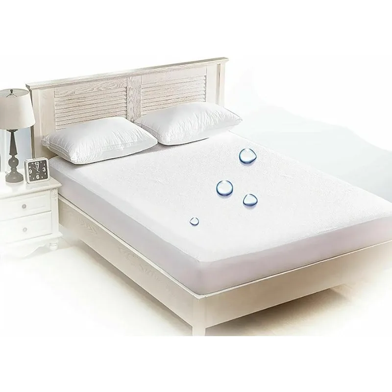 

inyl Plastic Mattress Protector Fitted Sheet Style Waterproof Mattress Co er Breathable - Bed Wetting and Spill Protection for M