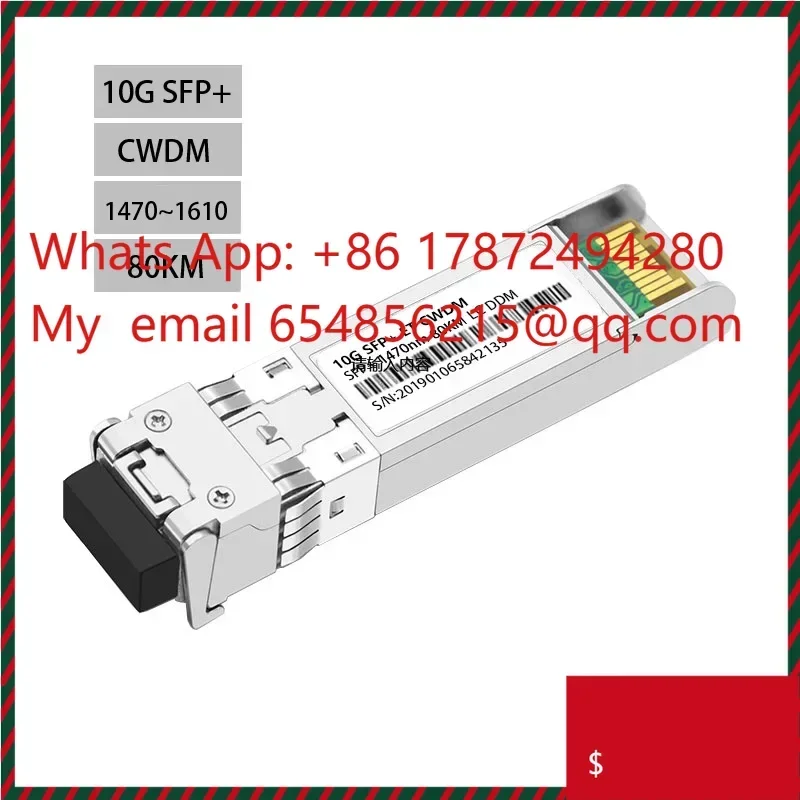 SFP+ Duplex LC 8 Wavelengths 10G 1470nm-1610nm 80km CWDM SFP Module