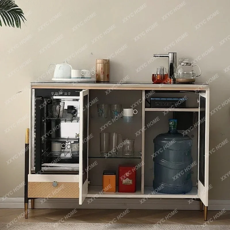 XXTea bar machine Solid wood light luxury household automatic intelligent voice High-end intelligent cabinet with disinfection