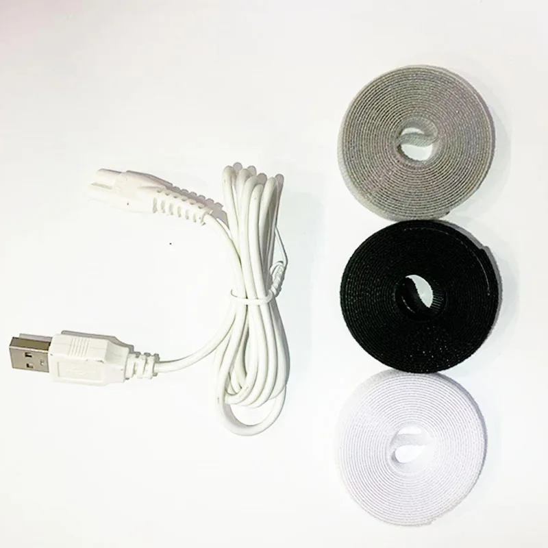 ربط الذاتي هوك وحلقة 2 متر رباط للكابل لفة منظم الكابلات أشرطة النايلون القابلة لإعادة الاستخدام لإدارة الأسلاك العالمية 1/3/5/10/20 قطعة