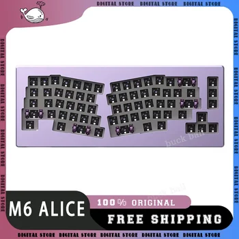 Monsgeek M6 Alice gaming keyboard kit wired aluminum alloy keyboard RGB hot-swappable gasket customize mechanical keyboards kit gift