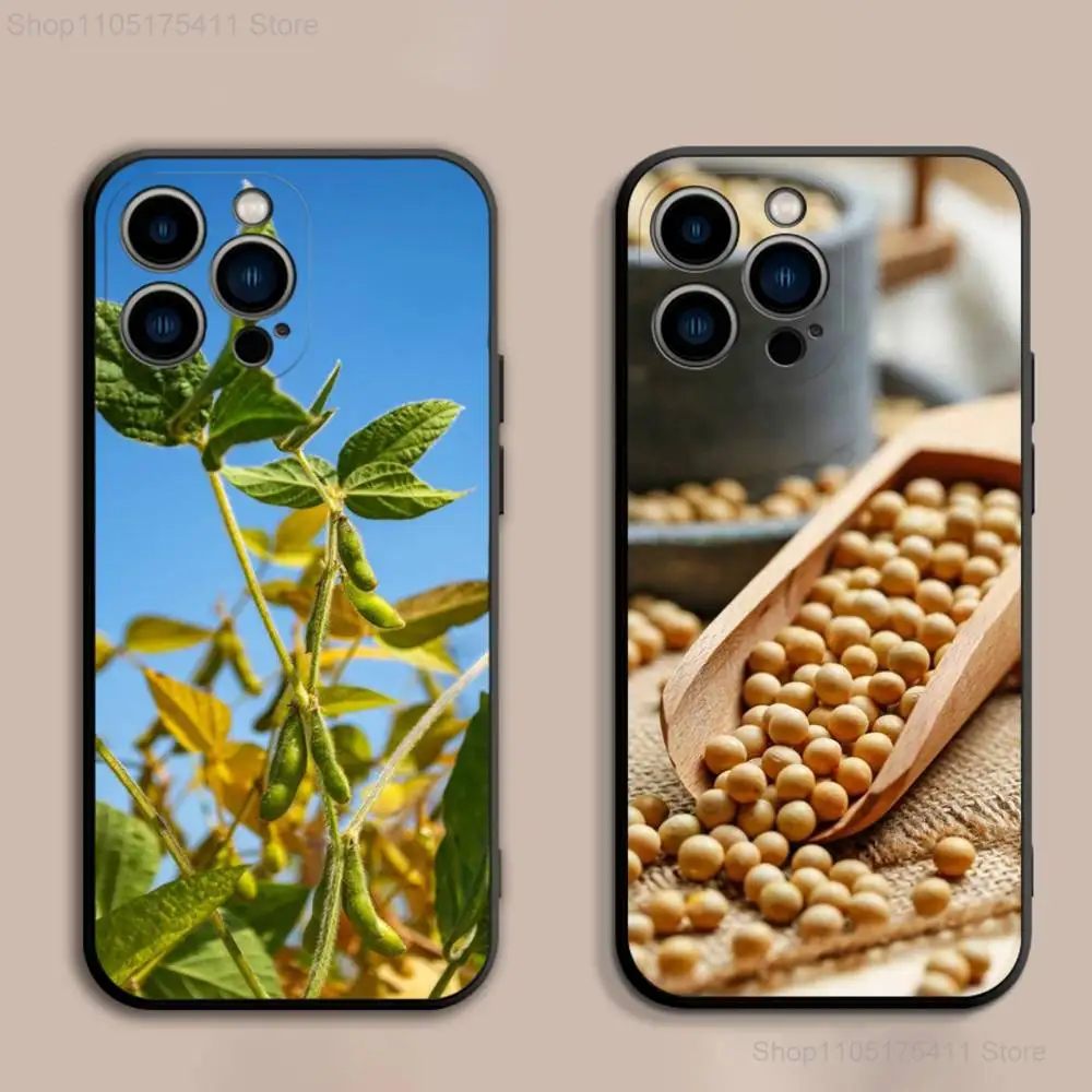 

Plump Poybeans Phone Case For iPhone 17,16,15,14,13,12,Pro,Max,Plus,E,SE4,Air,Mini Black Soft Cover