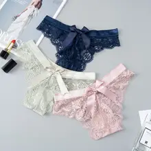 Lace G String Thong with Bow for Women #5