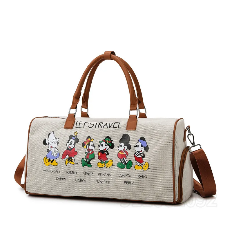 Disney Mickey\'s New Travel Bag Cartoon Dry and Wet Separation Large-capacity Portable Travel Bag Fashion Outdoor Fitness Bag