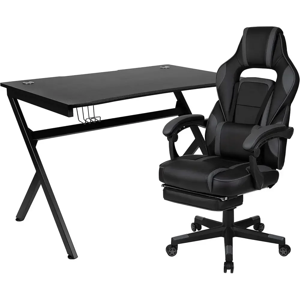 

Special OfferEMMA + OLIVER Black/Black Gaming Desk Set - Cup/set Holder/Reclining & Ootrest