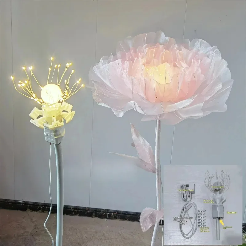 DIY Electric Flower Opener  Artificial Flower Automatic Flowering Motor Mechanical Luminous Flowering Device Wedding Decoration
