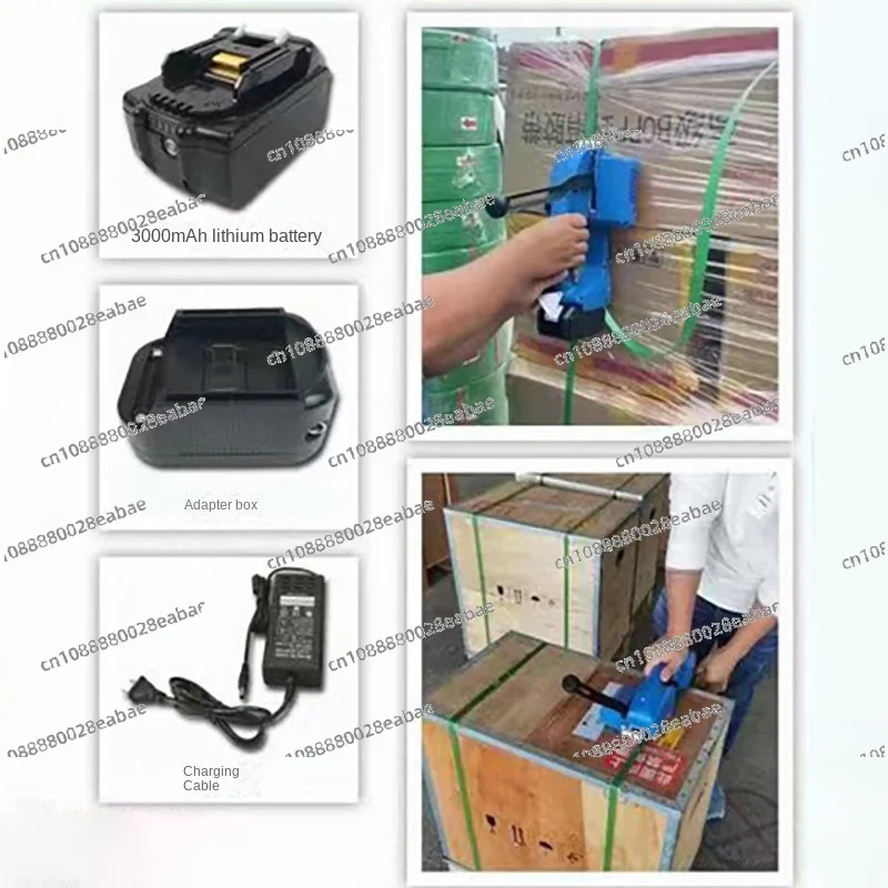 Semi-Automatic Portable Baling Machine Electric Strapping Rechargeable Packing Machine Banding Tools for 13-16Mm PP PET Belts