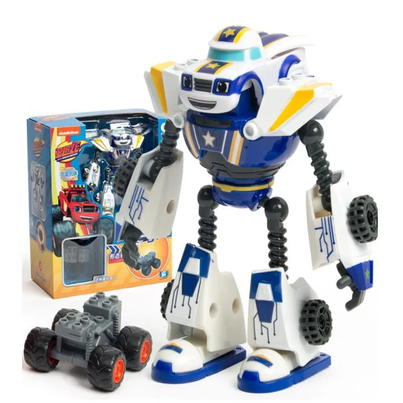 Blaze Monster Machines Anime Figure pour enfants, plastique, alliage déformé, robot, voiture, jouet, modèle de figurine d\'action, jouets pour