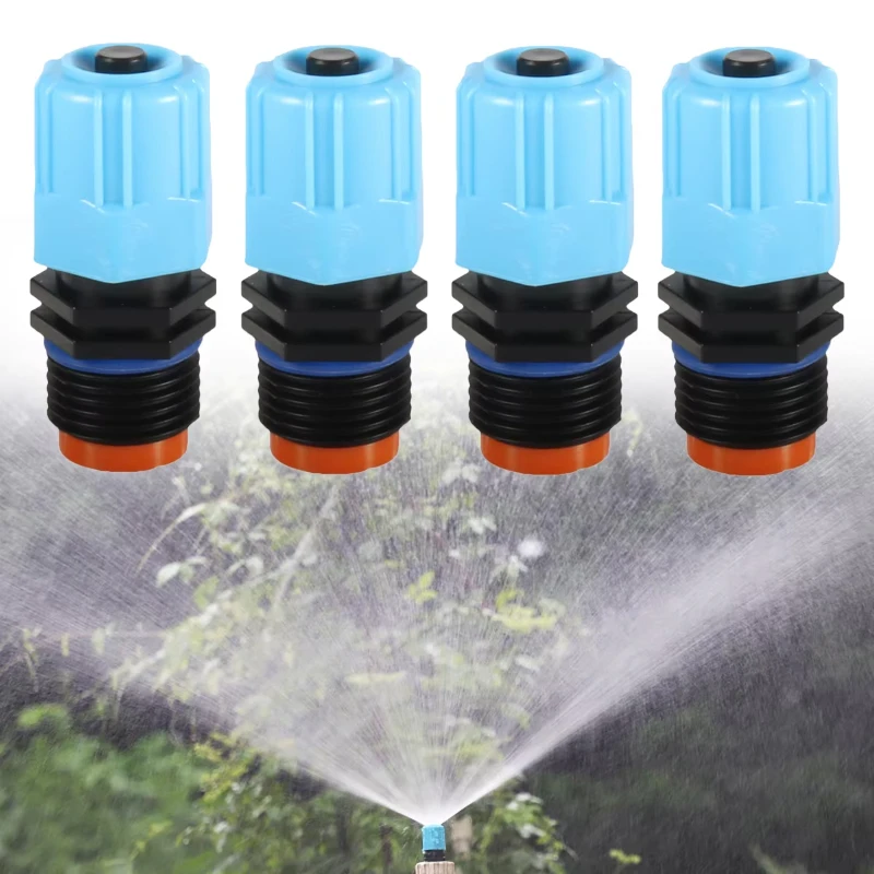 Adjustable 360 Degree Plastic Bullet Nozzle 1/2 Inch Garden Lawn Irrigation Misting Cooling Sprinkler Head