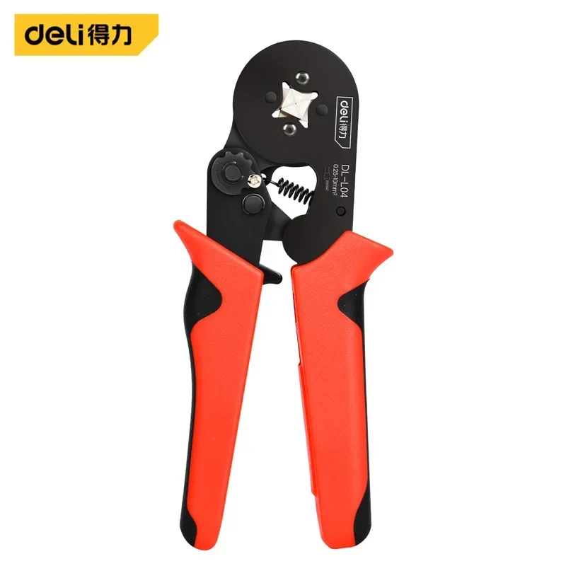 Deli Self-adjusting Crimping Pliers Tubular Terminal Crimping Tool Electrical Pliers 0.5-10mm²/0.5-6mm² High Precision Clamp Set