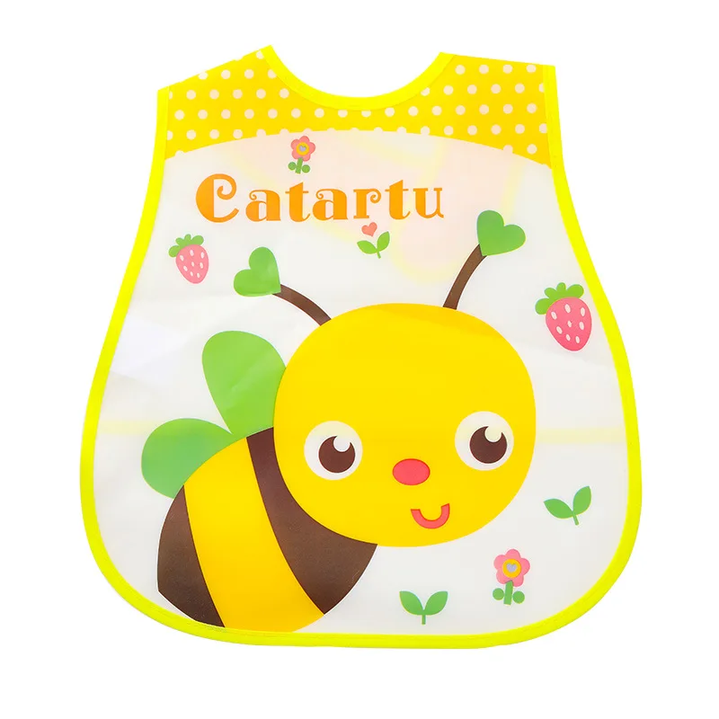 Baby Cute Cartoon Portable Easy-to-wash Bib Waterproof Anti-dirty Baby Food Supplement Bib Baby Items for 1-3Years