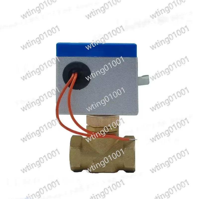 for VA7010-8503 Electric Two-Way Solenoid Valve DN20 6-Point Brass Fan Coil Valve Normally-Closed Motorized Water-Cooled