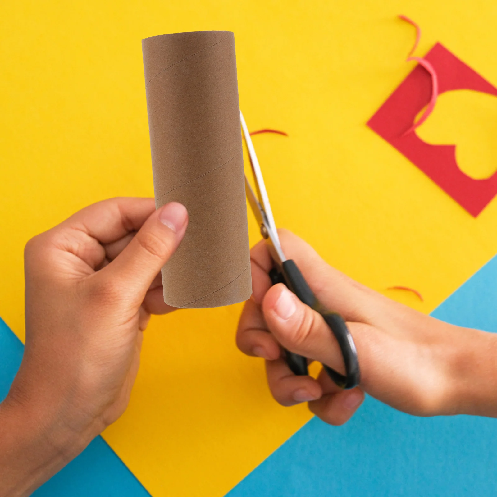 12 Tubos de Papel sin Terminar, Material de Manualidades para Niños, Desarrollo de la Creatividad, Almacenamiento de Obras de Arte, Protección, Color Marrón