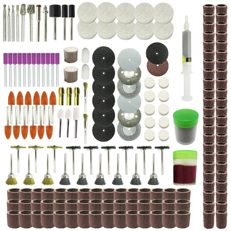 

217Pcs Electric Grinding Accessories Bagged Set Cutting Polishing Rust Removal Rotary Tool