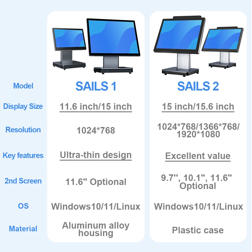 High End Restaurant Cash Register 15 Inch Touch Screen Fanless Quiet For Fine Dining Windows 11 Windows 10 POS System