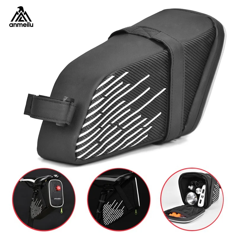 

Anmeilu Bicycle Bags Rainproof MTB Road Bike Saddle Bag Bicycle Seatpost Rear Tail Storage Pouch