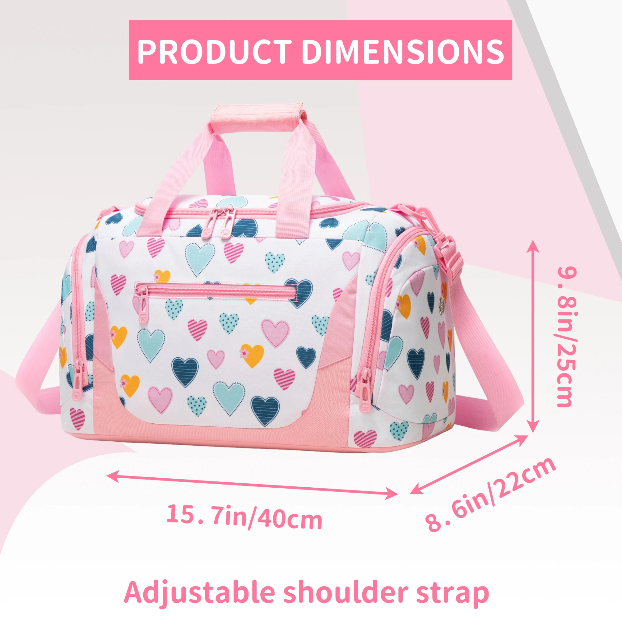 Small Duffle Bag for Kids Mini Dance Bag for Girls Small Toddler Overnight Carry On with Shoe Compartment