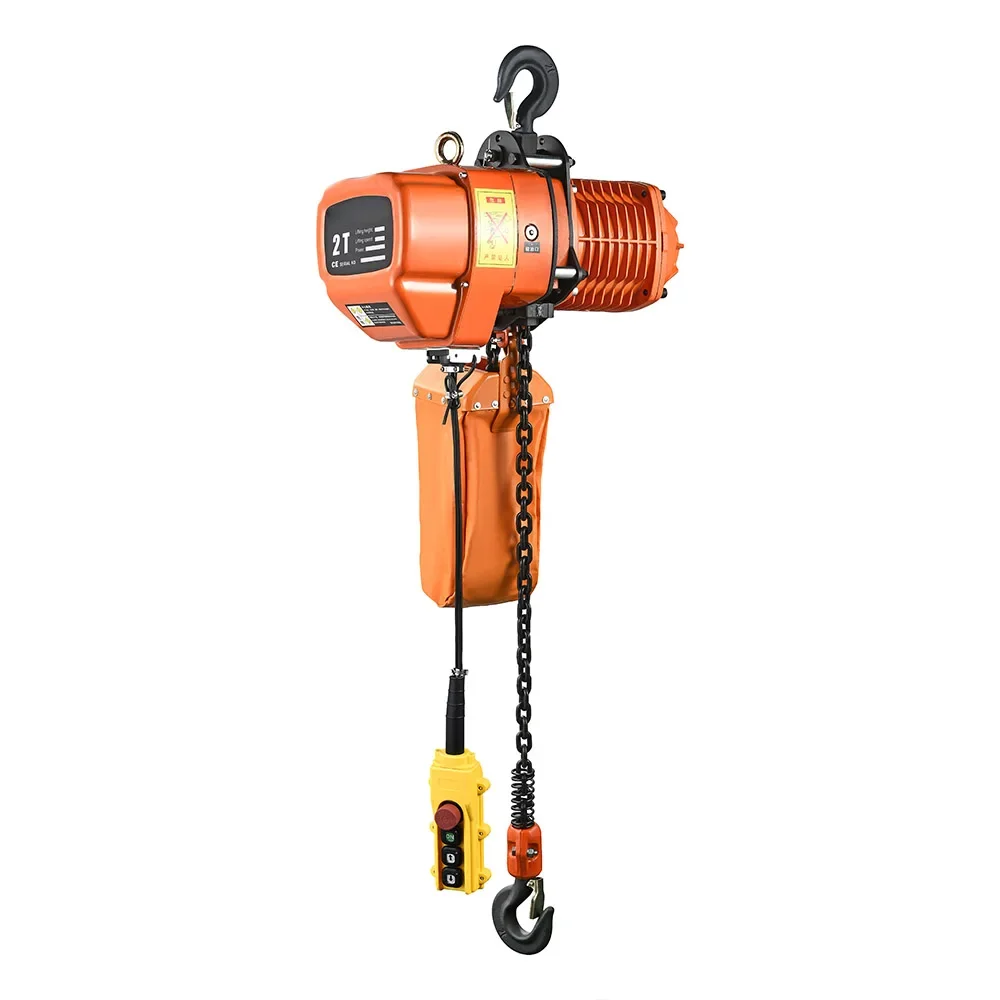 Factory Direct Sale Aluminum Alloy Double Chain Hook Suspension Fixed Electric Chain Hoist  0.5-50 Ton Capacity
