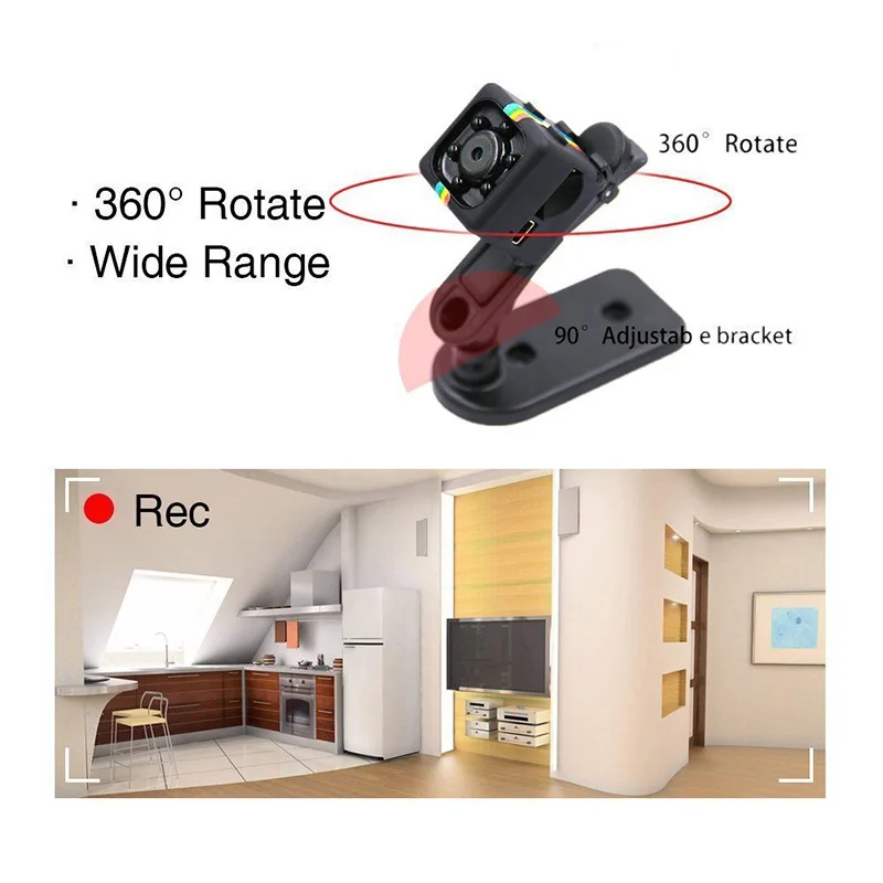 Toopro SQ11 Night Vision Video 720P HD Micro Camera Sport DV Video Ultra Small Cam Security Camera - view 3