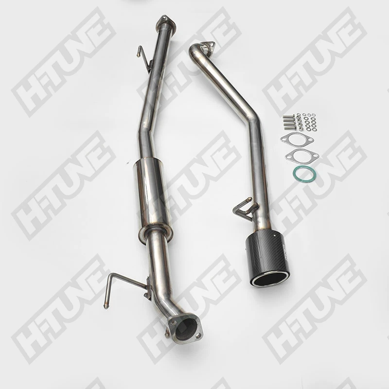 4x4 Pickup Back Exhaust System MID Pipe Single Carbon Tail For Hilux VIGO 04-15 1KD-FTV / 2KD-FTV