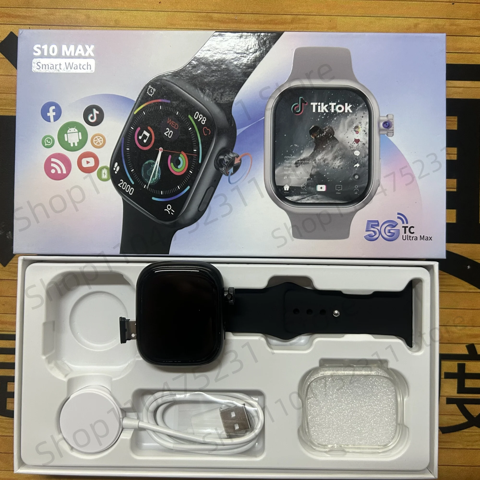 S10 MAX Smartwatch 2.29 بوصة أندرويد 5G CD99 S9 S10 ساعة ذكية للرجال مع كاميرا دوارة GPS واتساب Tiktok App Store Wifi Connect