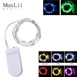 6pcs 1M 2M LED Fairy Light Copper Wire String Lights Outdoor Garland Wedding Light for Home Christmas Garden Holiday Decoration