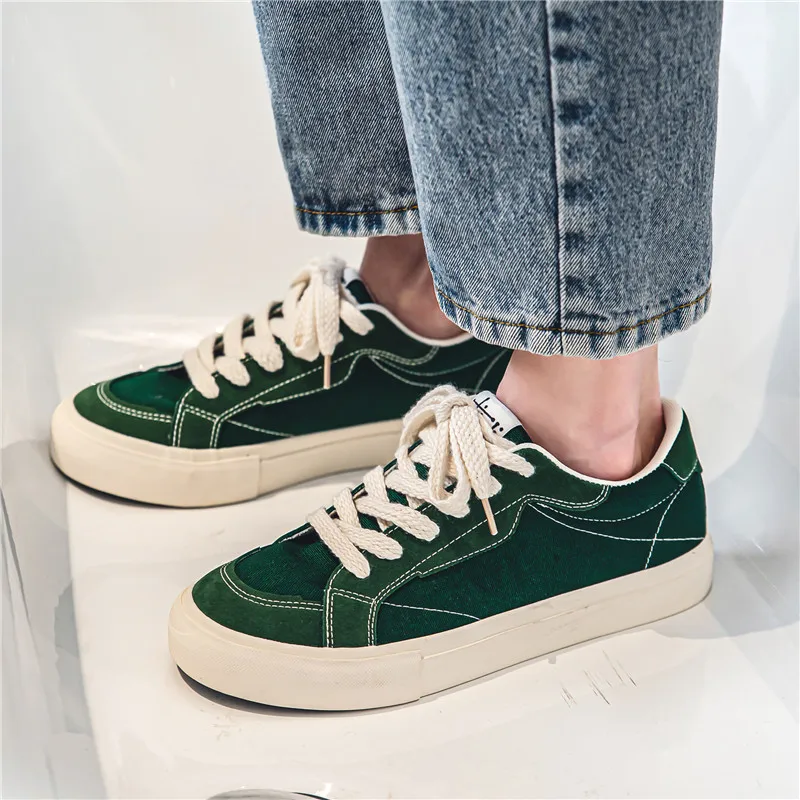 Breathable Youth Wear-resistant Solid Color Sneakers Men's Shoes Summer Student Versatile Comfortable Anti Slip Casual Shoes