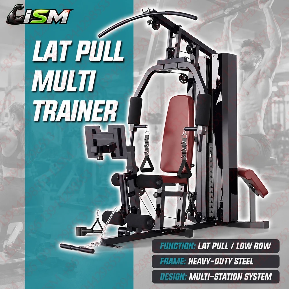 Home Gym Cable Pulley System - เครื่องออกกำลังกายแบบมัลติฟังก์ชั่นสำหรับใช้ในบ้าน ระบบสายเคเบิ้ลสำหรับออกกำลังกายทั้งร่างกาย เสริมสร้างความแข็งแรง ฝึกความฟิต ชุดอุปกรณ์ออกกำลังกายแบบ Heavy