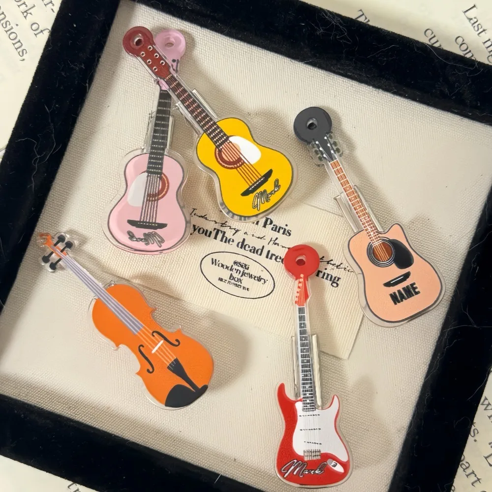 

Kawali Sweet Violin Hairclip Ins Alloy Guitar Hair Clip Hair Accessories Korean Style Musical Instrument Hair Clip Girls